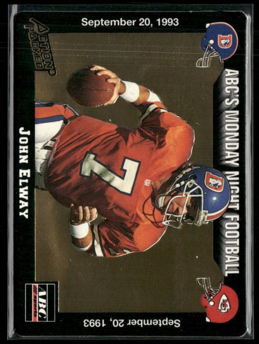 John Elway 1993 Action Packed ABC's Monday Night Football #10 Denver Broncos