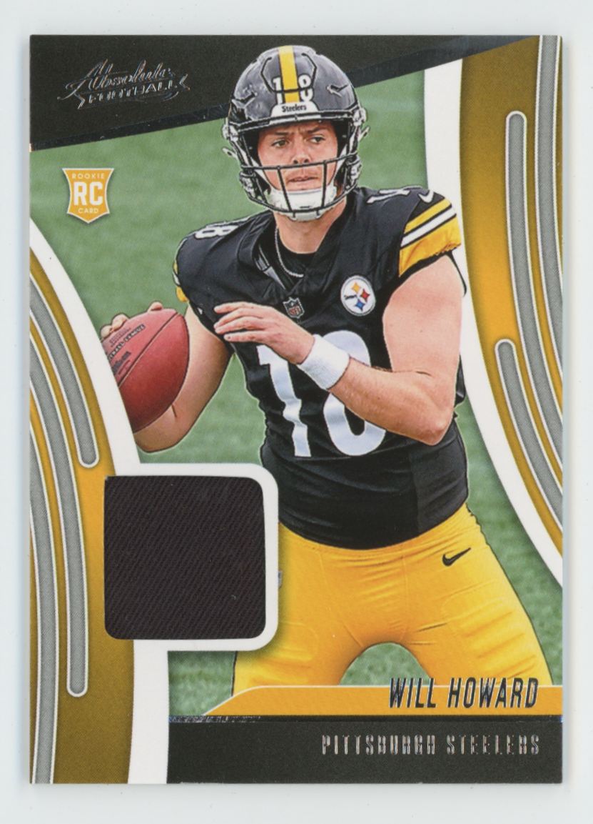 Will Howard 2025 Panini Absolute RC Jersey #ARM-WHD Pittsburgh Steelers