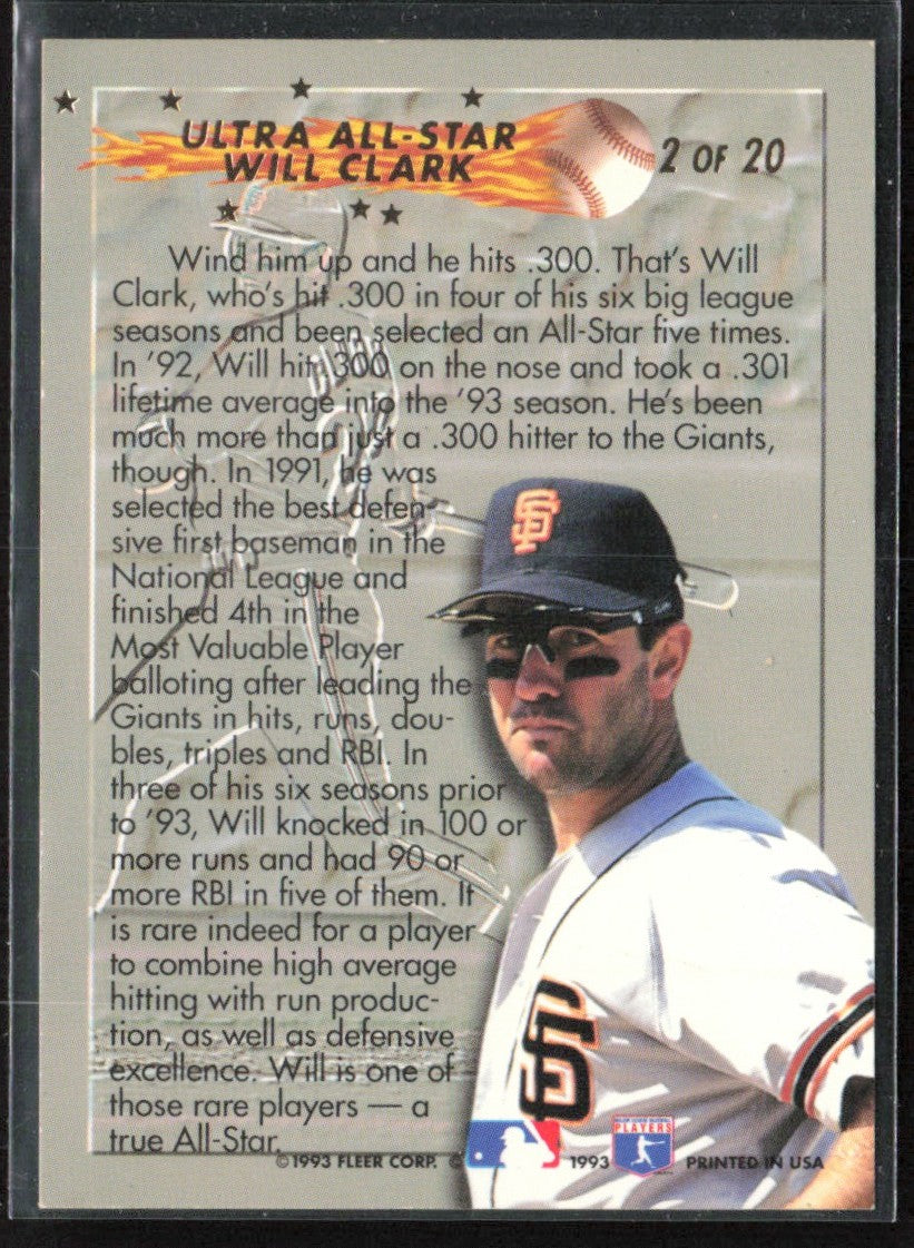 Will Clark 1993 Fleer Ultra All-Stars #2 San Francisco Giants