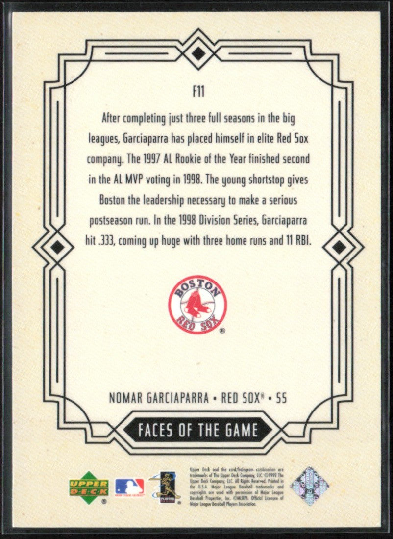 Nomar Garciaparra 2000 Upper Deck Faces of the Game #F11 Boston Red Sox