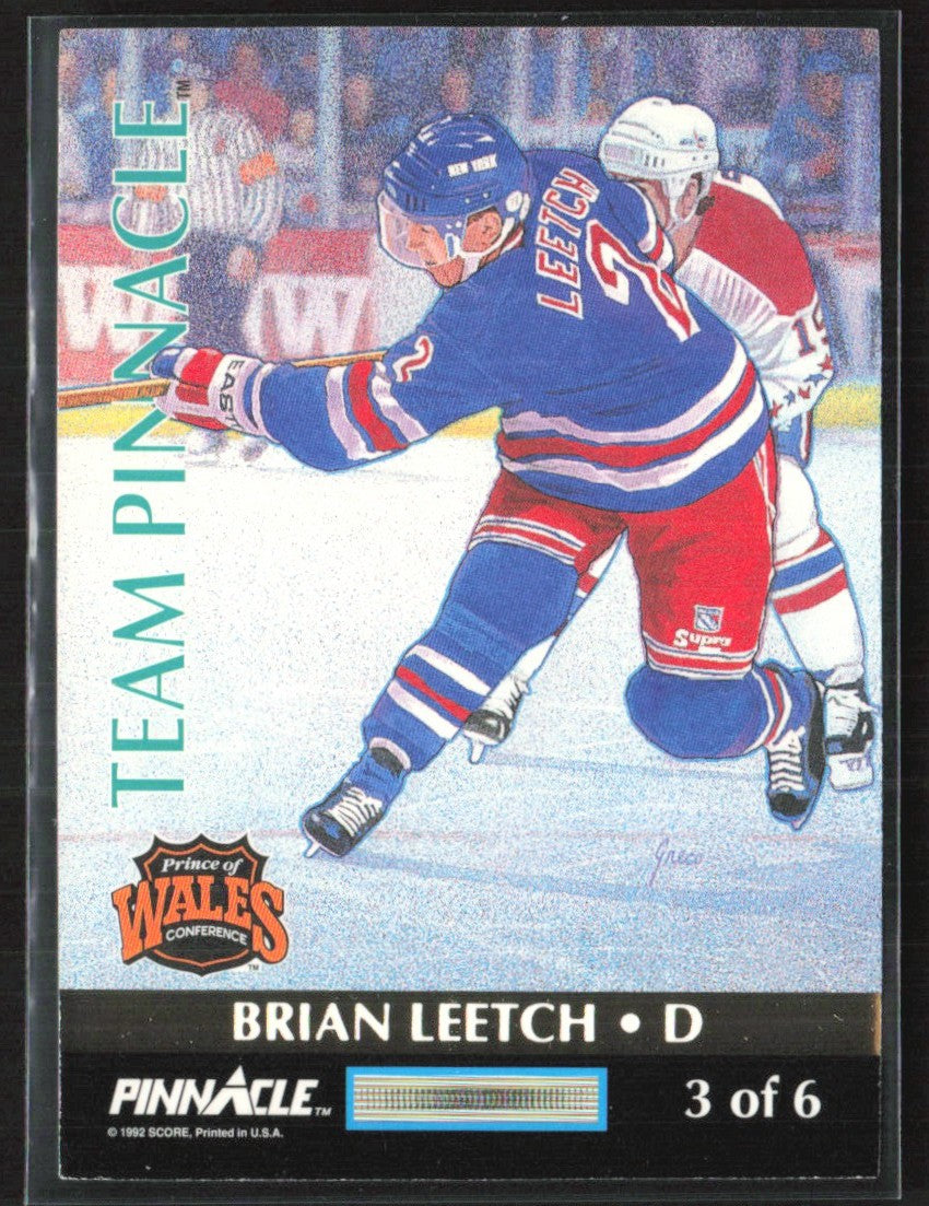 Brian Leetch/Paul Coffey 1992 Pinnacle Team Pinnacle #3