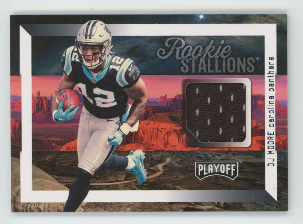 DJ Moore 2018 Panini Playoff Rookie Stallions Jersey #7 Carolina Panthers