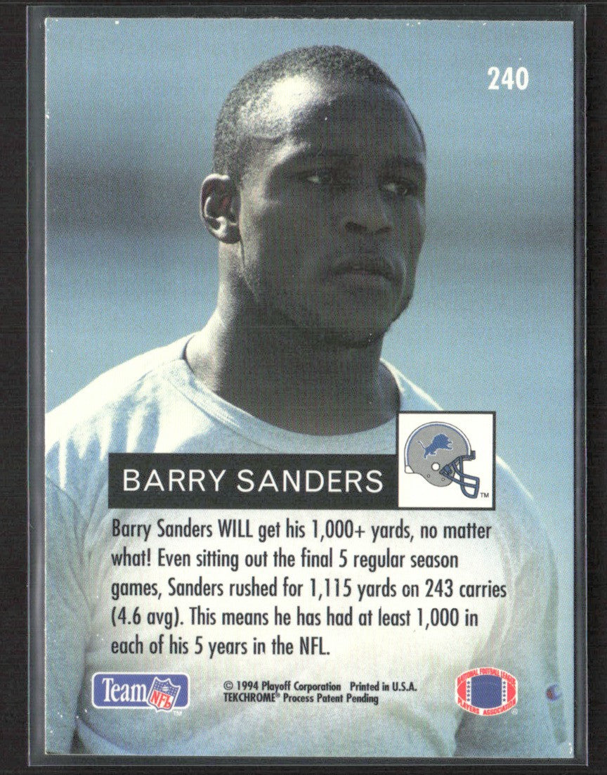 Barry Sanders 1994 Playoff Ground Attack #240 Detroit Lions