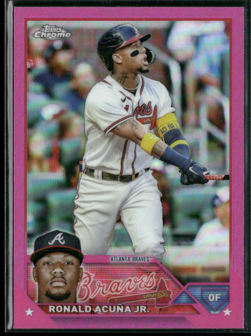 Ronald Acuna Jr. 2023 Topps Chrome Pink Refractor #39 Atlanta Braves