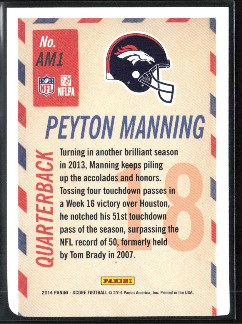 Peyton Manning 2014 Score Blue #AM1 Denver Broncos