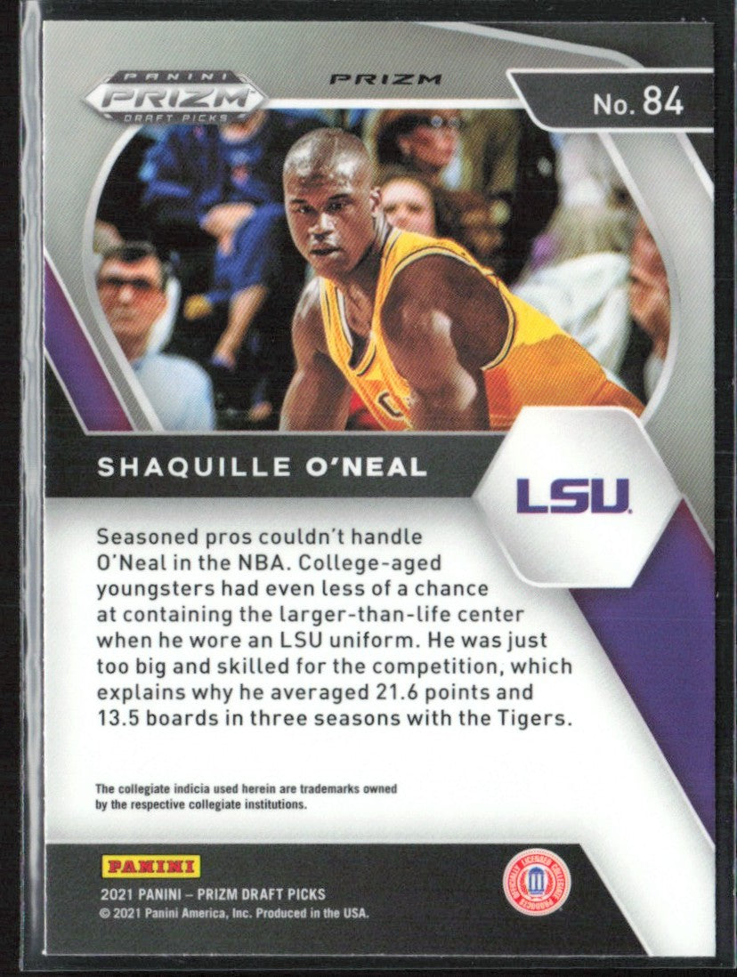 Shaquille O'Neal 2021 Panini Prizm Draft Picks Red White Blue #84 LSU Tigers