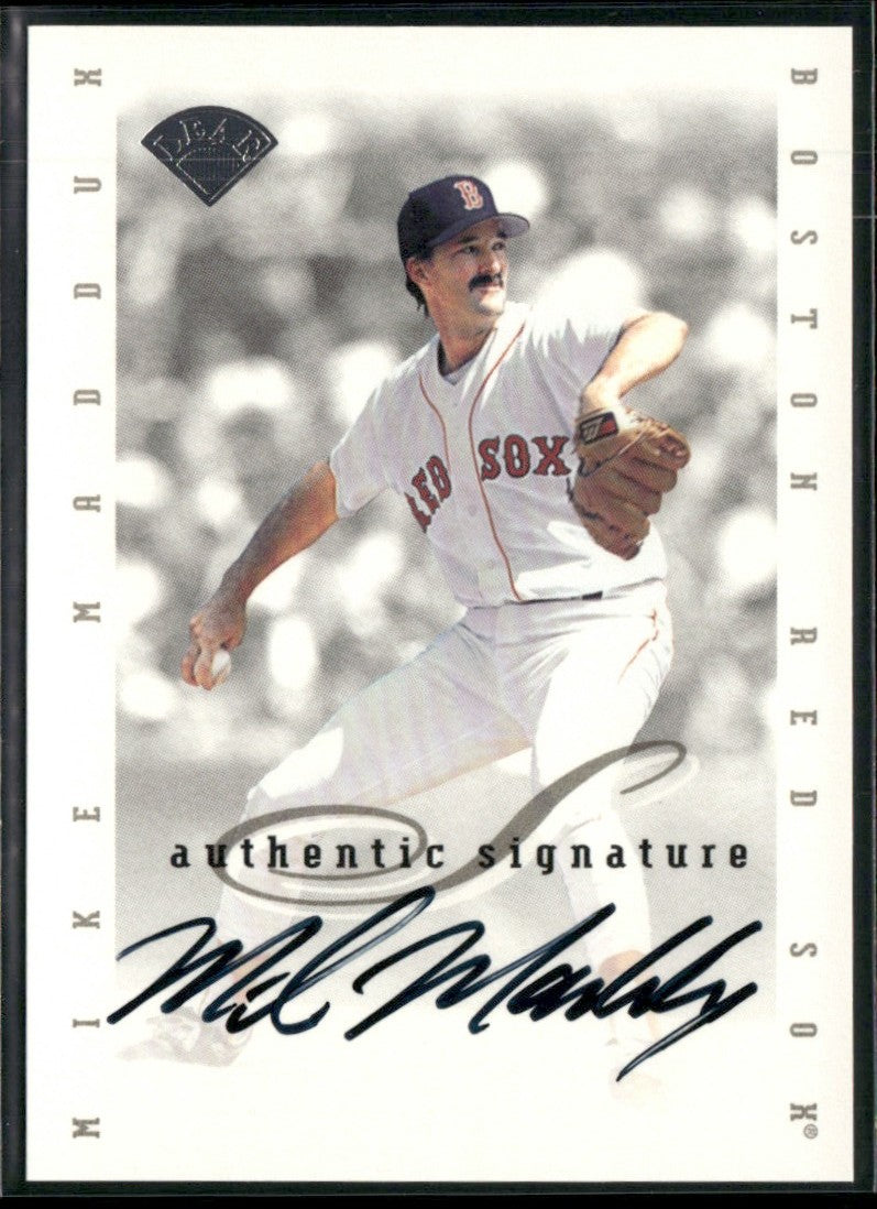 Mike Maddux 1996 Leaf Signature Series AUTO Boston Red Sox