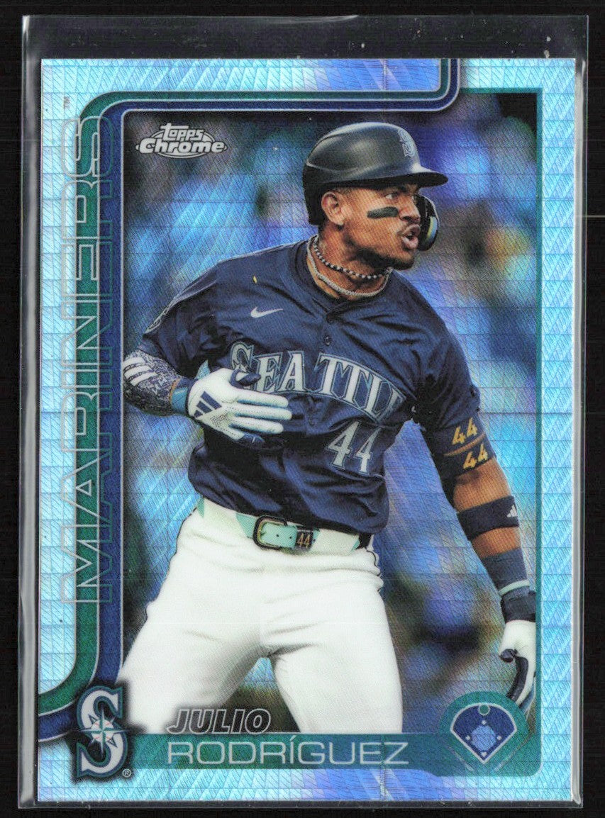 Julio Rodriguez 2025 Topps Chrome Prism Refractor #261 Seattle Mariners