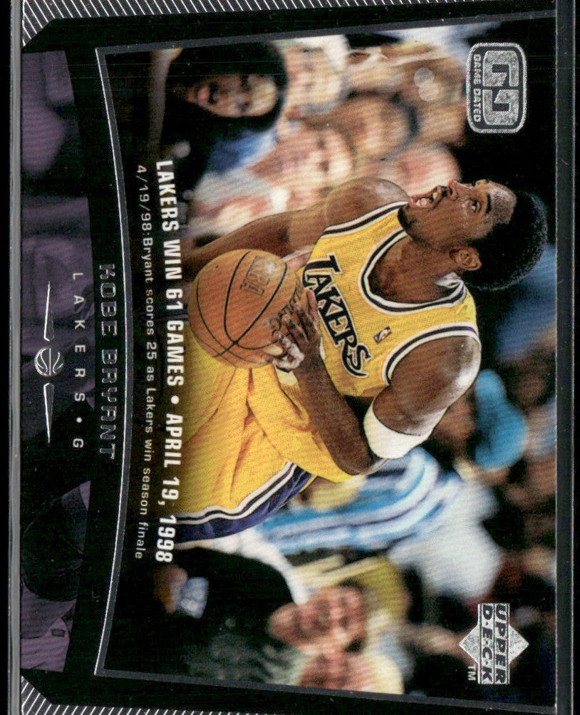 Kobe Bryant 1998 Upper Deck Game Dated #75 Los Angeles Lakers