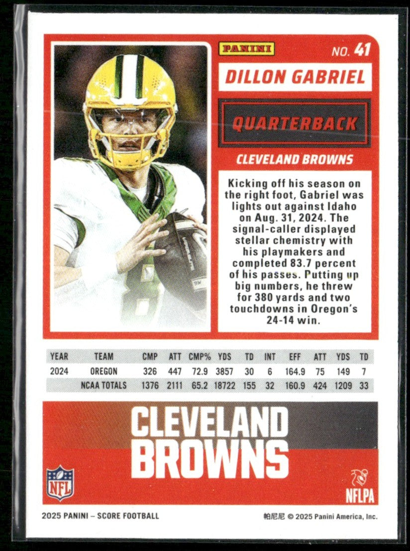 Dillon Gabriel 2025 Score RC #41 Cleveland Browns