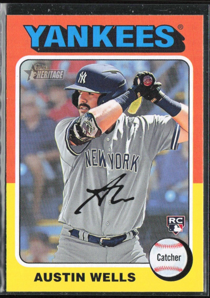 Austin Wells 2024 Topps Heritage RC #442 New York Yankees