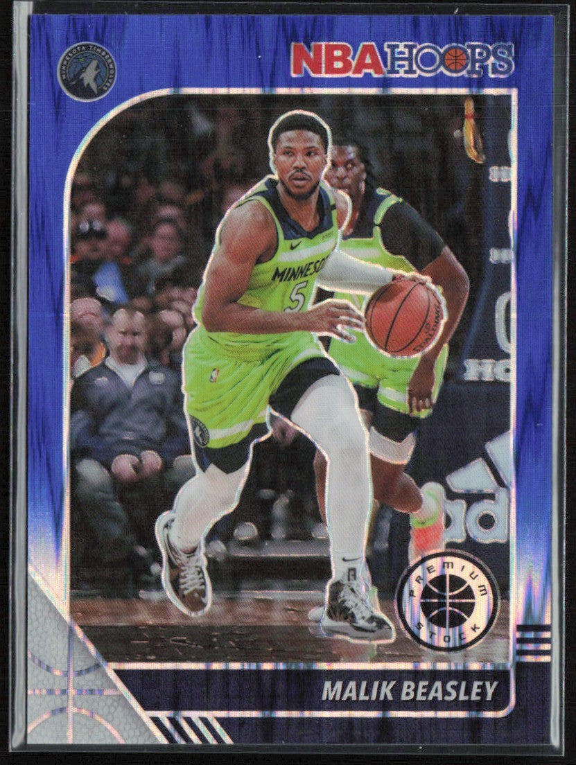 Malik Beasley 2019 NBA Hoops Premium Stock Blue Shock /49 #49 Denver Nuggets