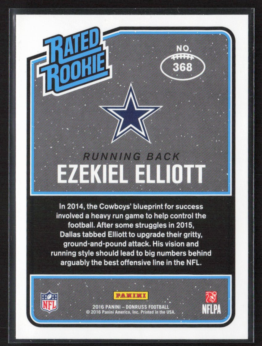 Ezekiel Elliott 2016 Donruss RC #368 Dallas Cowboys