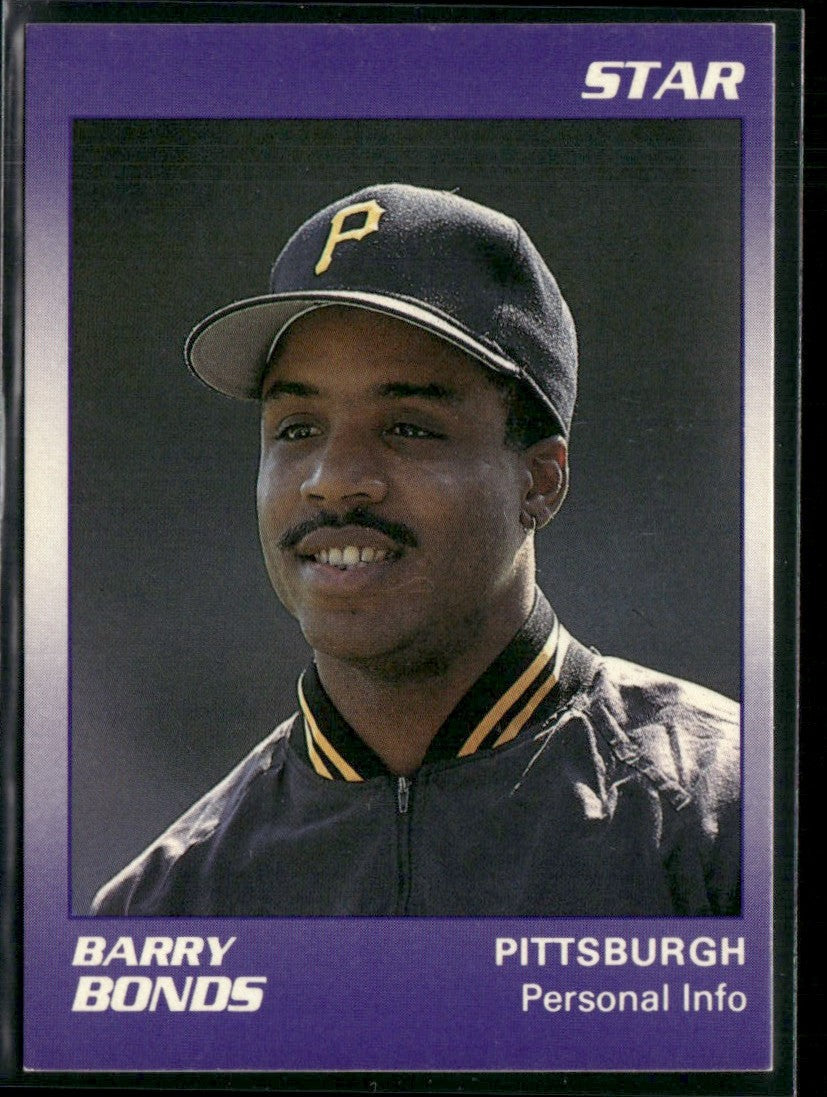 Barry Bonds 1990 Star Bonds Personal Info #10 Pittsburgh Pirates