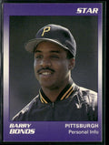 Barry Bonds 1990 Star Bonds Personal Info #10 Pittsburgh Pirates