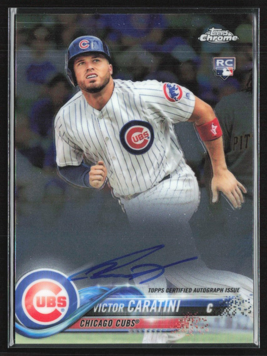 Victor Caratini 2018 Topps Chrome RC AUTO #RA-VC Chicago Cubs