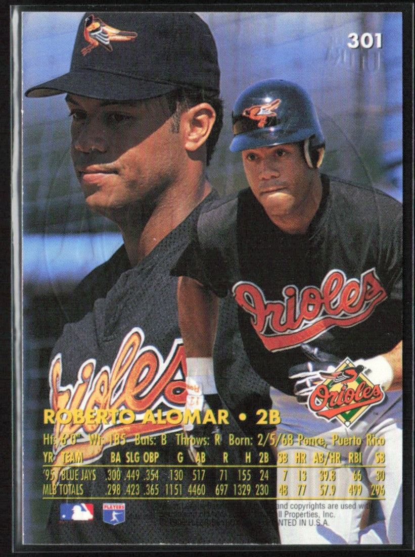 Roberto Alomar 1996 Fleer Ultra Gold Medallion #301 Atlanta Braves