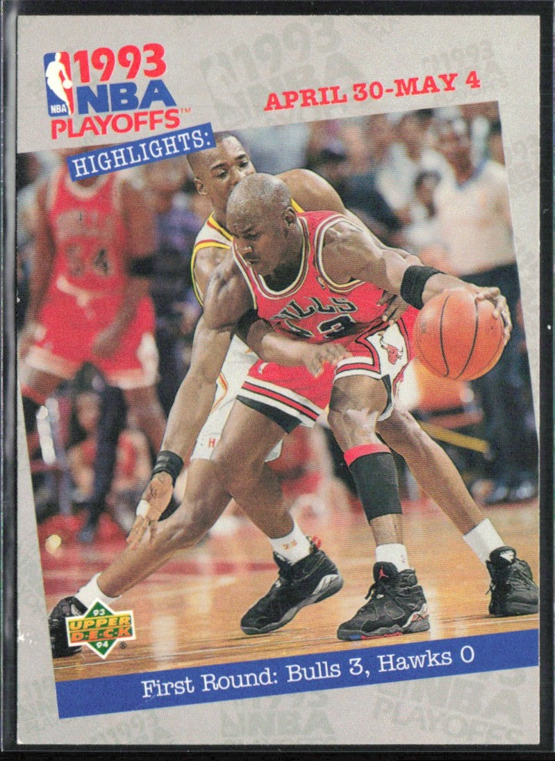 Michael Jordan 1993 Upper Deck NBA Playoffs #180 Chicago Bulls