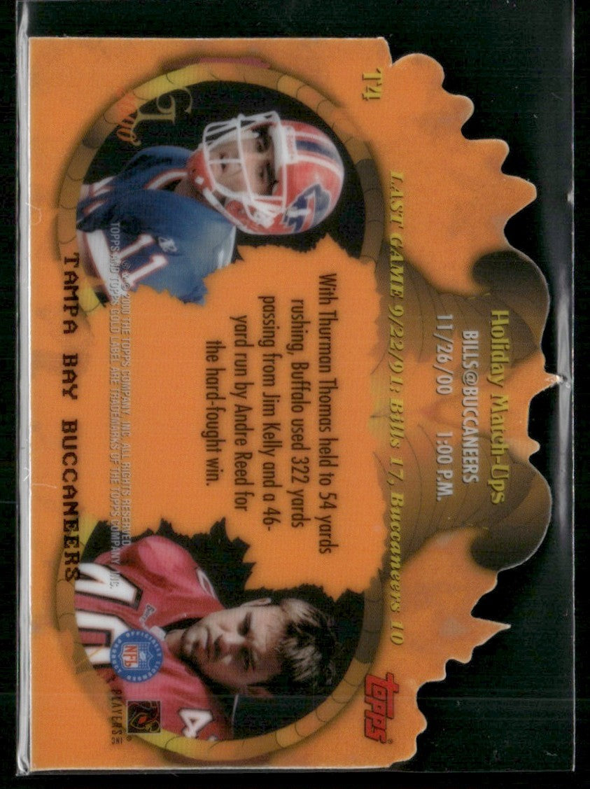 Mike Alstott Rob Johnson 2000 Topps Gold Label Holiday Match-Ups #T4