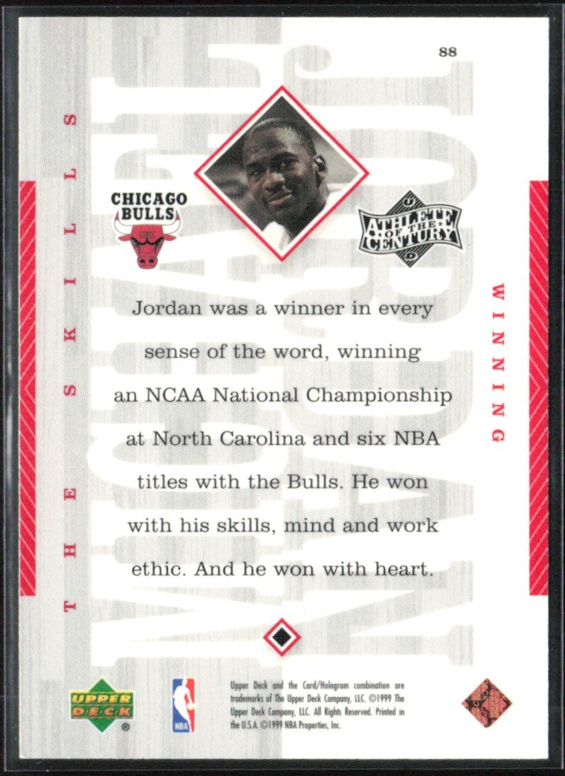 Michael Jordan 1999 Upper Deck Athlete of the Century #88 Chicago Bulls
