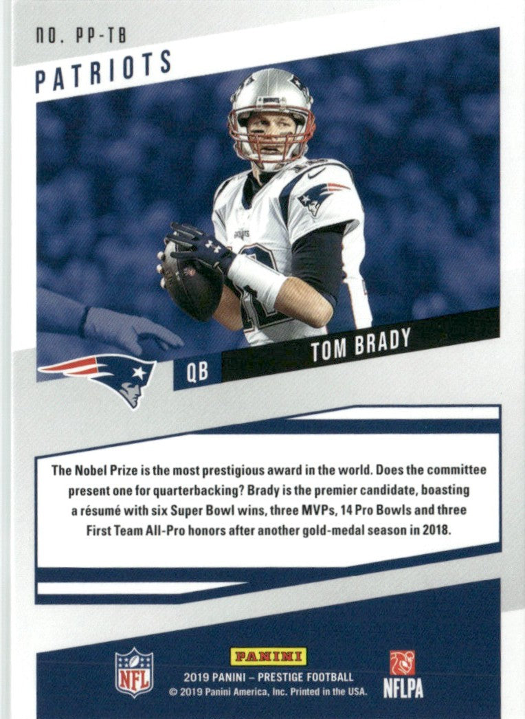 Tom Brady 2019 Panini Prestige Prestigious Pros #PP-TB New England Patriots