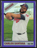Carlos Santana 2015 Topps Heritage Chrome Purple Refractor #THC-448