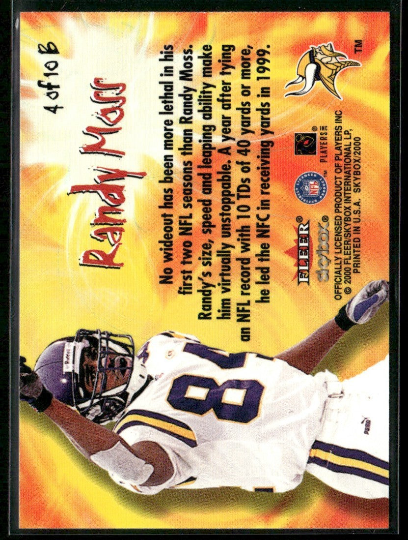 Randy Moss 2000 Skybox The Bomb #4B Minnesota Vikings