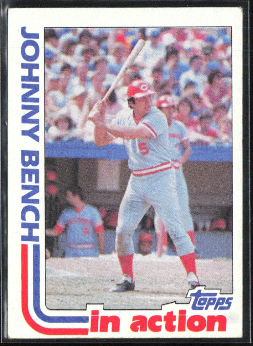 Johnny Bench 1982 Topps In Action #401 Cincinnati Reds
