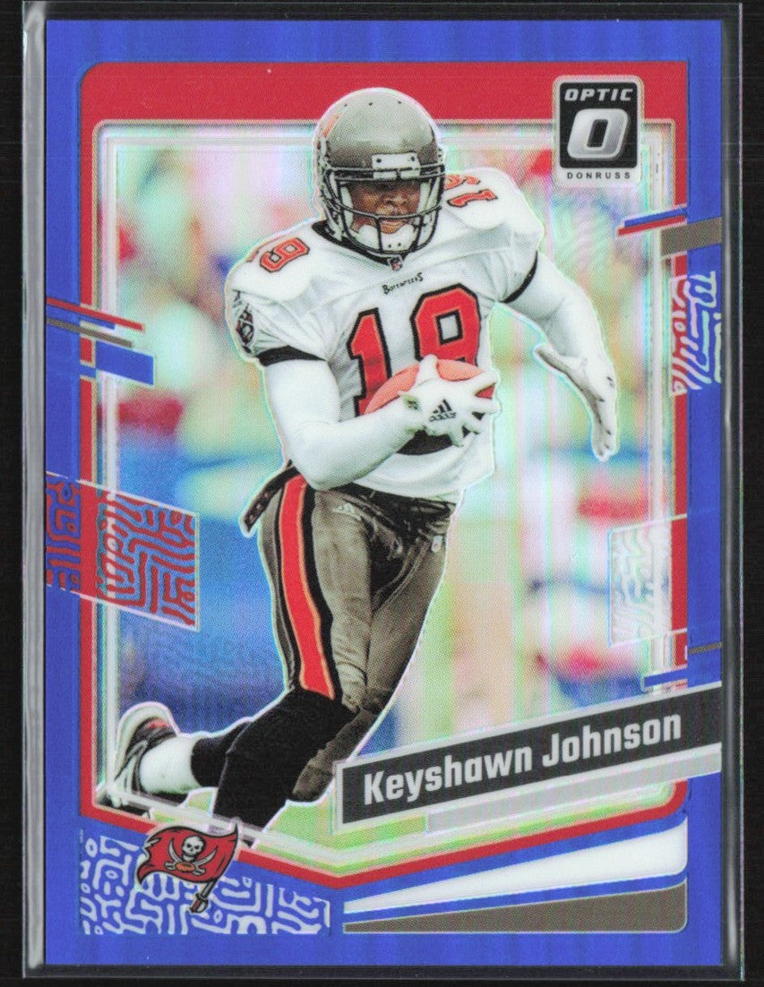 Keyshawn Johnson 2023 Donruss Optic Blue /199 #184 Tampa Bay Buccaneers