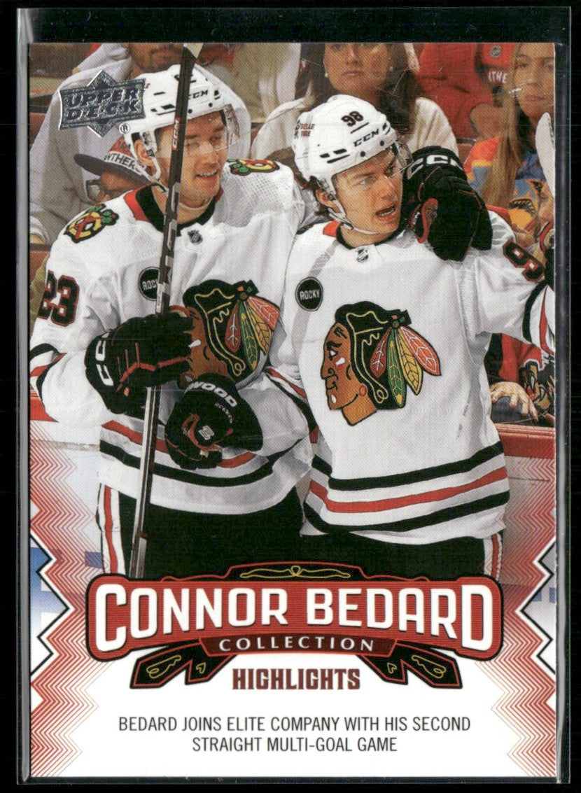 Connor Bedard 2023 Upper Deck Collection Highlights #24 Chicago Blackhawks