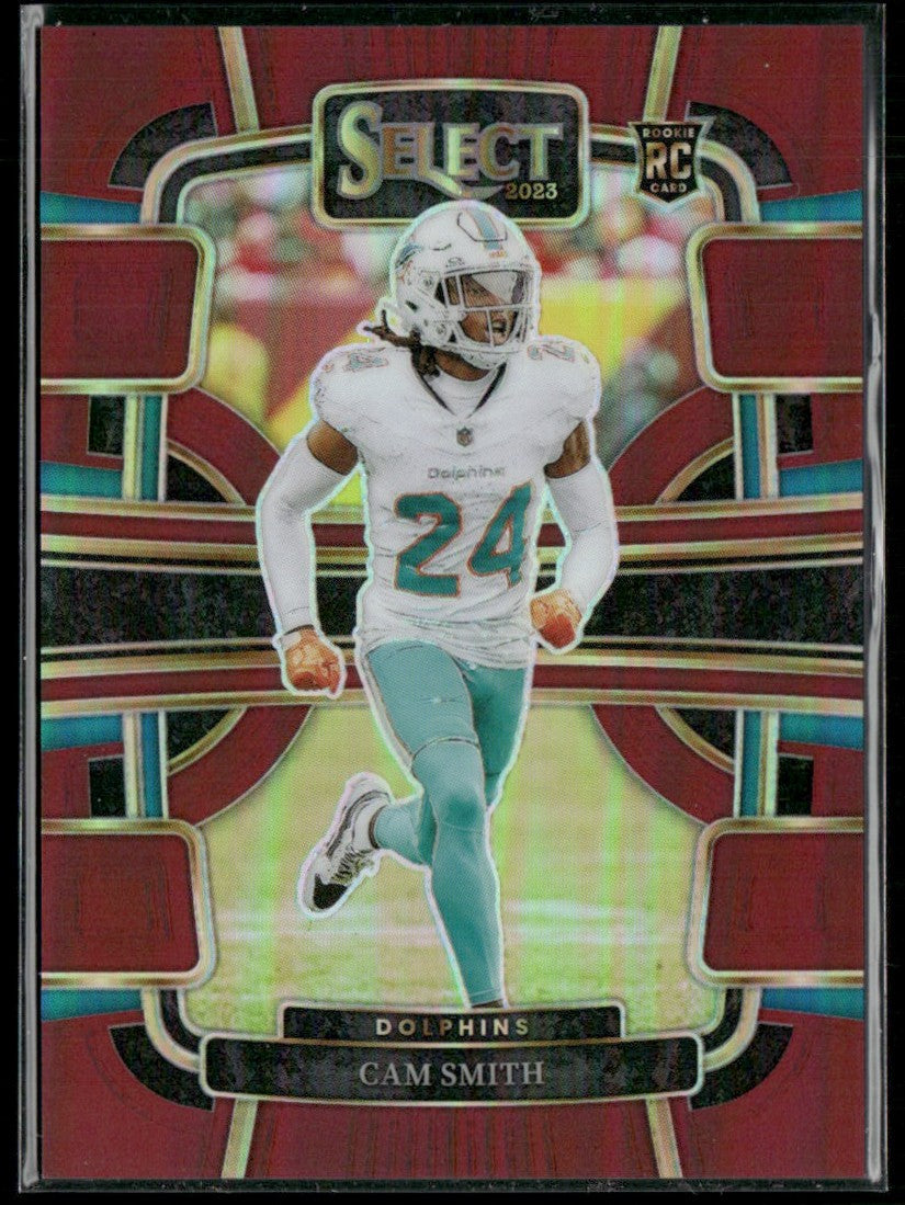 Cam Smith 2023 Panini Select Concourse Maroon Prizm RC /149 #61 Miami Dolphins