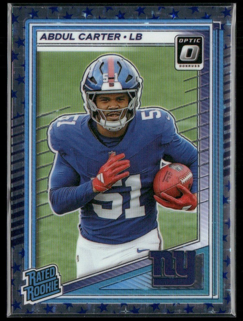 Abdul Carter 2025 Donruss Optic Stars RC #300 New York Giants