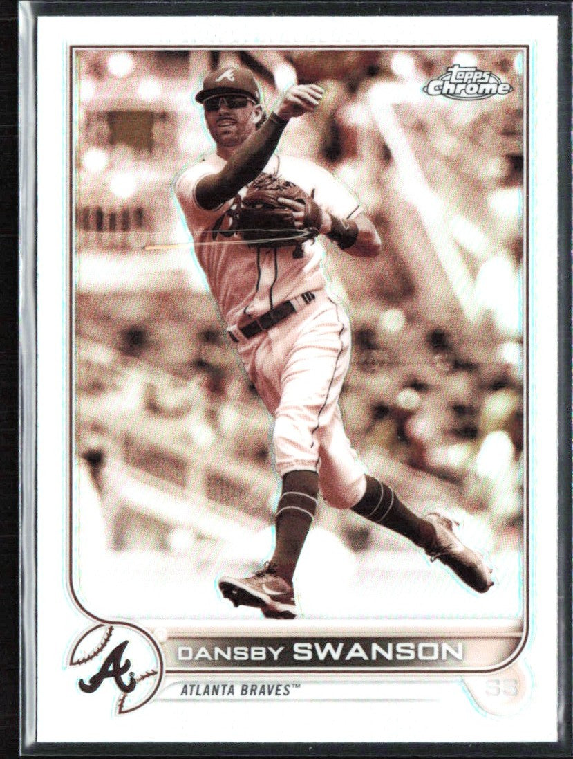 Dansby Swanson 2022 Topps Chrome Sepia Refractor #46 Atlanta Braves