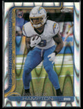 Omarion Hampton 2025 Topps Chrome Raywave Refractor RC #324 Los Angeles Chargers