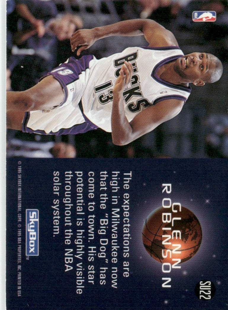Glenn Robinson 1995 Skybox Slammin' Universe #SU22 Milwaukee Bucks