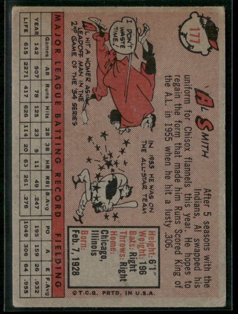 Al Smith 1958 Topps #177 Chicago White Sox