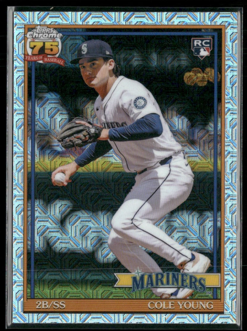 Cole Young 2026 Topps Chrome 1991 Silver Pack Mojo Refractor RC #91C-8