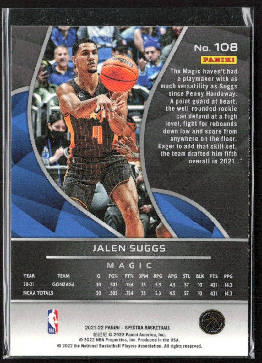 Jalen Suggs 2021 Panini Spectra RC #108 Orlando Magic