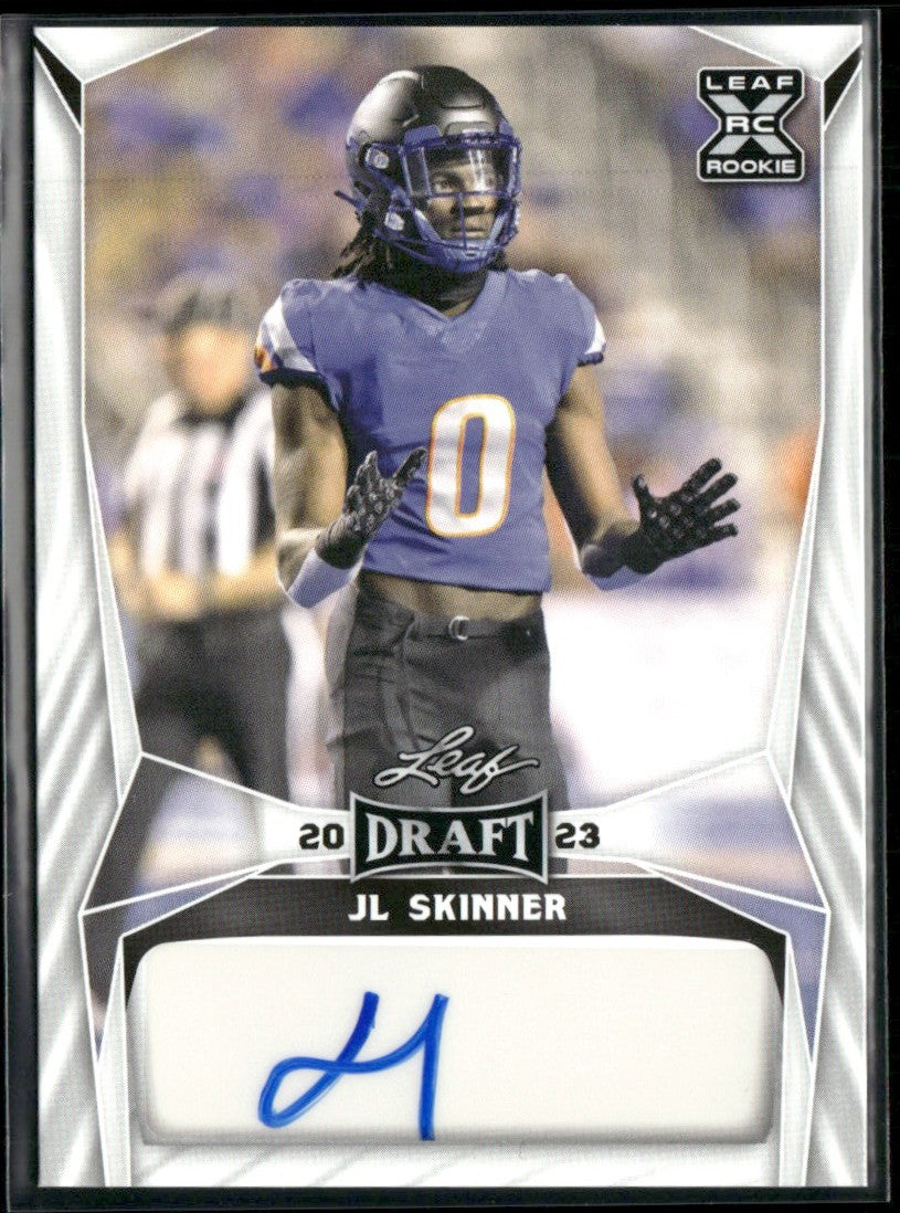 JL Skinner 2023 Leaf Draft RC AUTO #BA-JLS Boise State Broncos