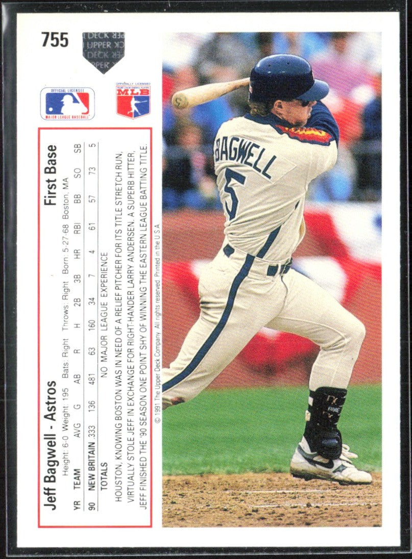 Jeff Bagwell 1991 Upper Deck RC #755 Houston Astros