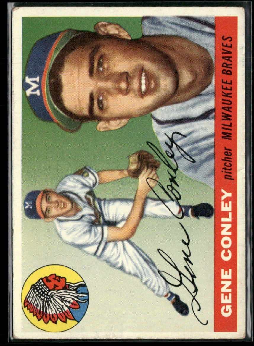 Gene Conley 1955 Topps #81 Milwaukee Braves