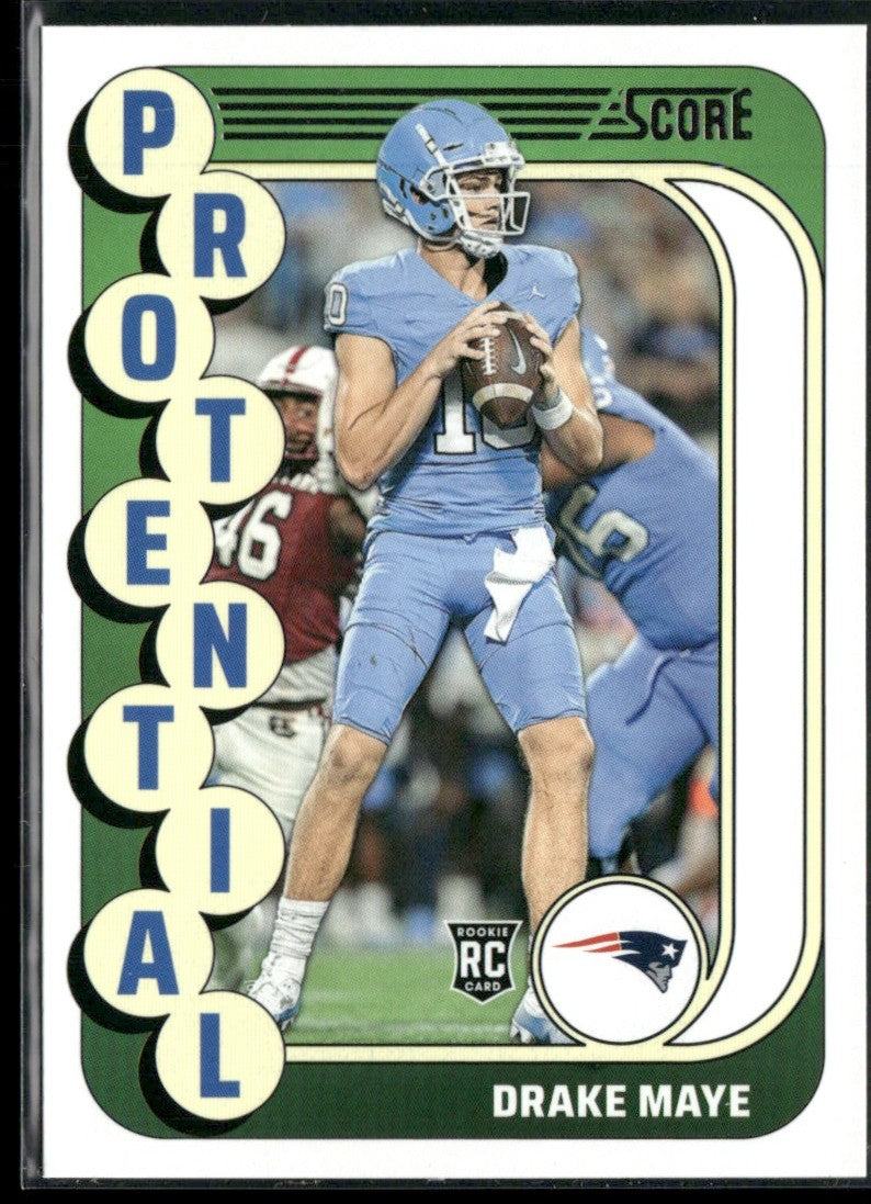 Drake Maye 2024 Panini Score Protential RC #2 New England Patriots