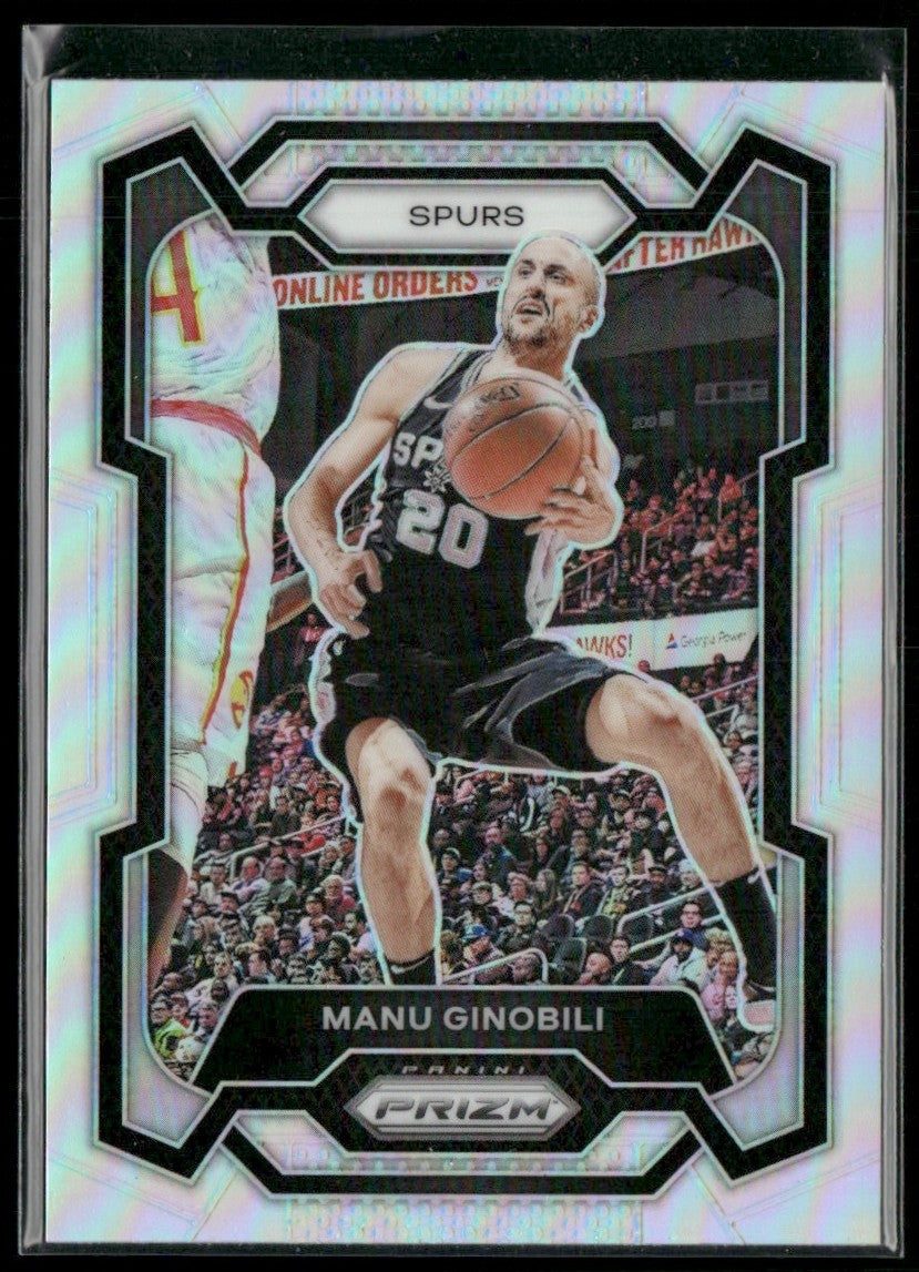 Manu Ginobili 2023 Panini Prizm Silver #190 San Antonio Spurs
