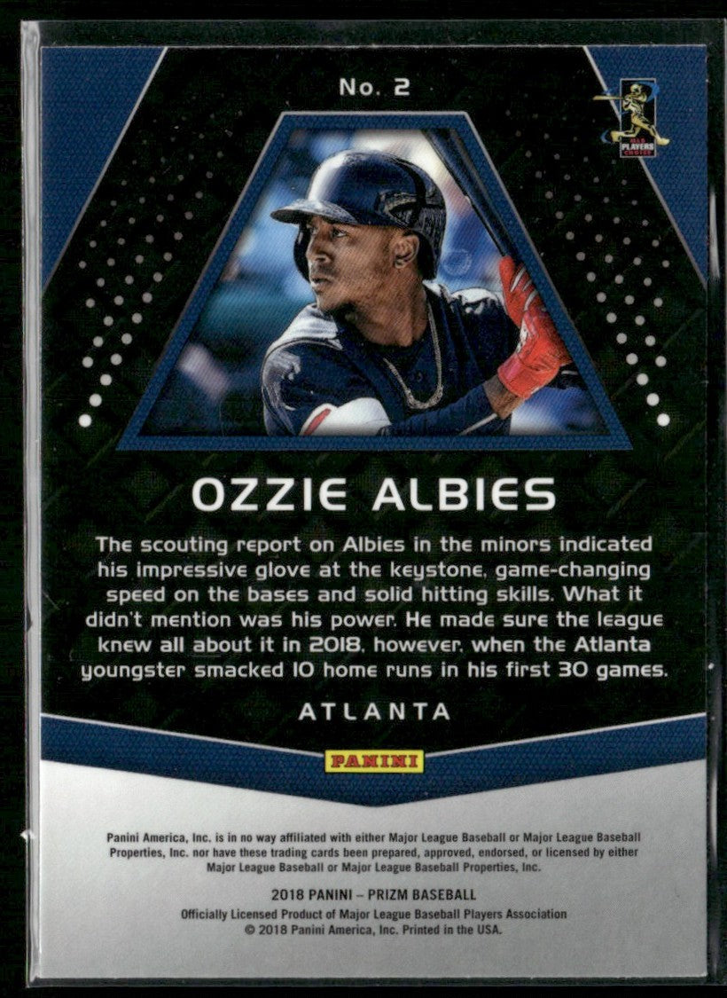 Ozzie Albies 2018 Panini Prizm RC #2 Atlanta Braves