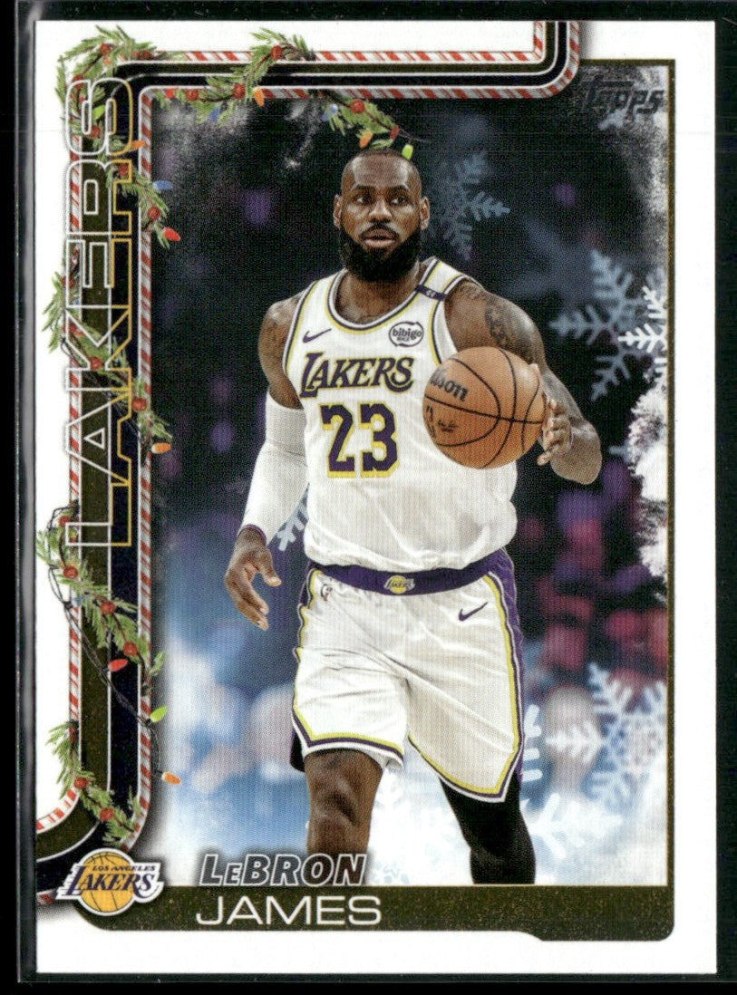 LeBron James 2025 Topps Holiday #H119 Los Angeles Lakers