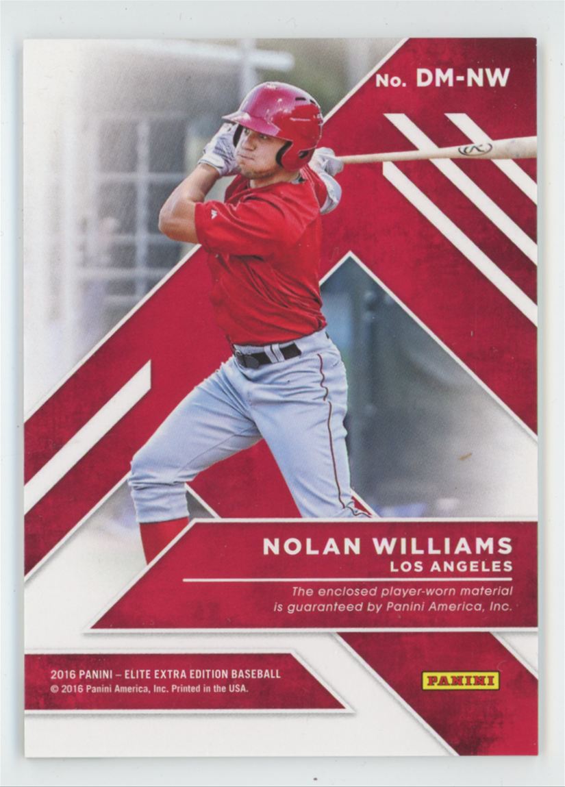 Nolan Williams 2016 Panini Elite Extra Edition Dual Materials /99 Jersey #DM-NW