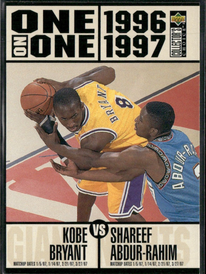 Kobe Bryant/Shareef Abdur-Rahim 1996 Upper Deck Collectors Choice One on One