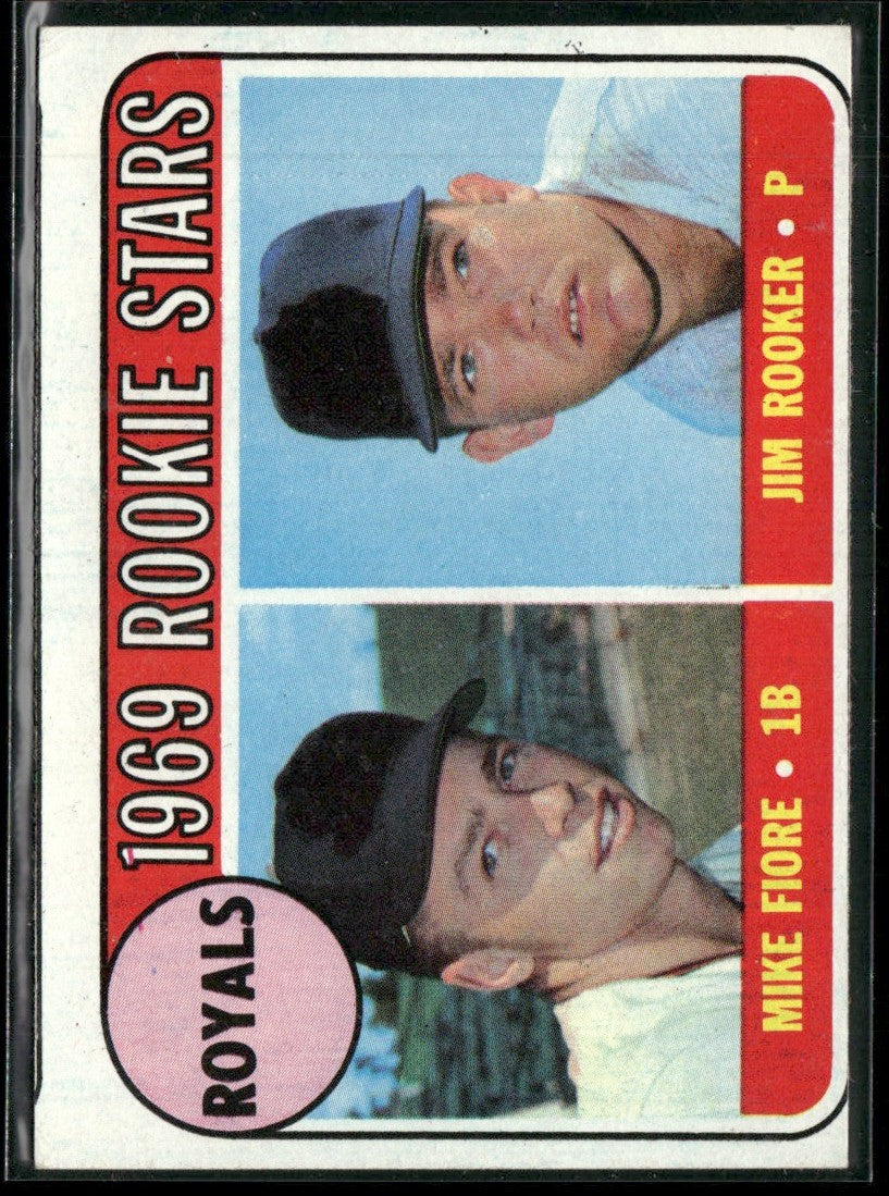 Royals Rookies - Mike Fiore / Jim Rocker 1969 Topps RC #376 Kansas City Royals