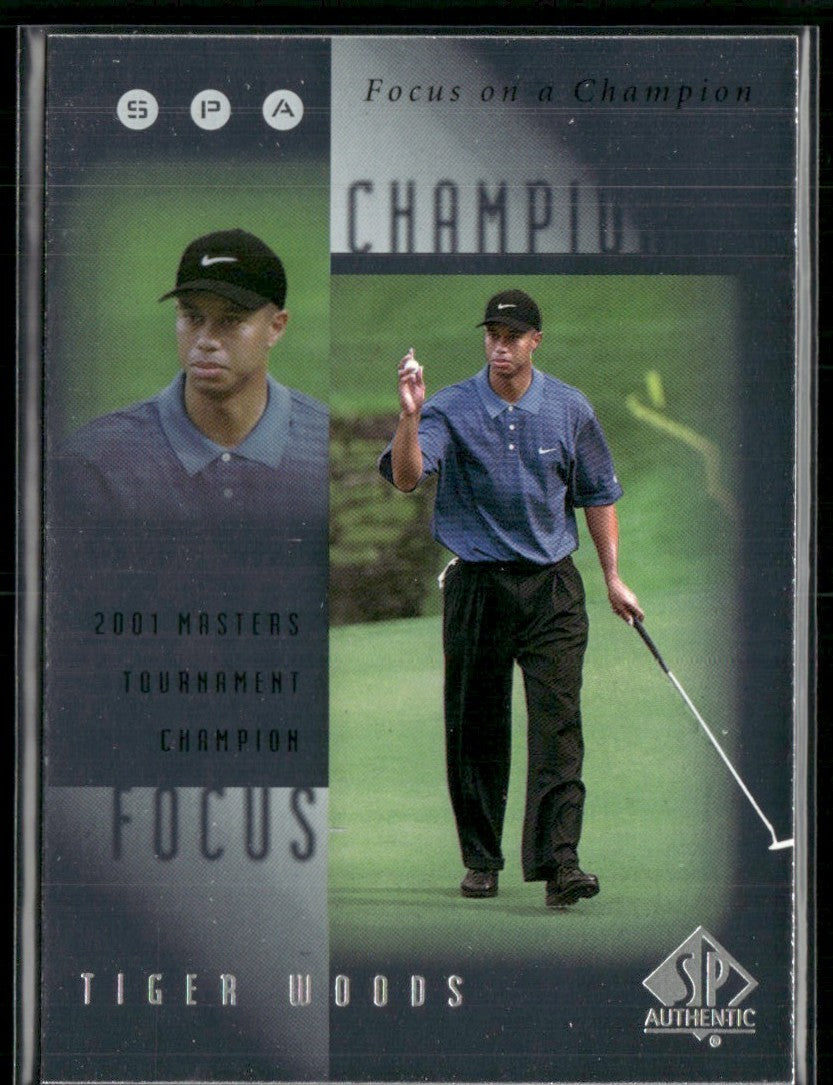 Tiger Woods 2001 SP Authentic Focus on a Champion #FC9