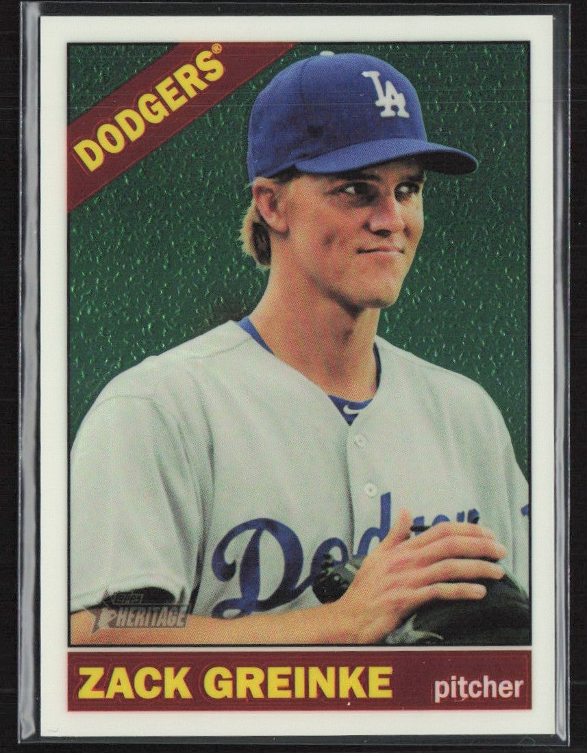 Zack Greinke 2015 Topps Heritage Chrome /999 #THC-468 Los Angeles Dodgers